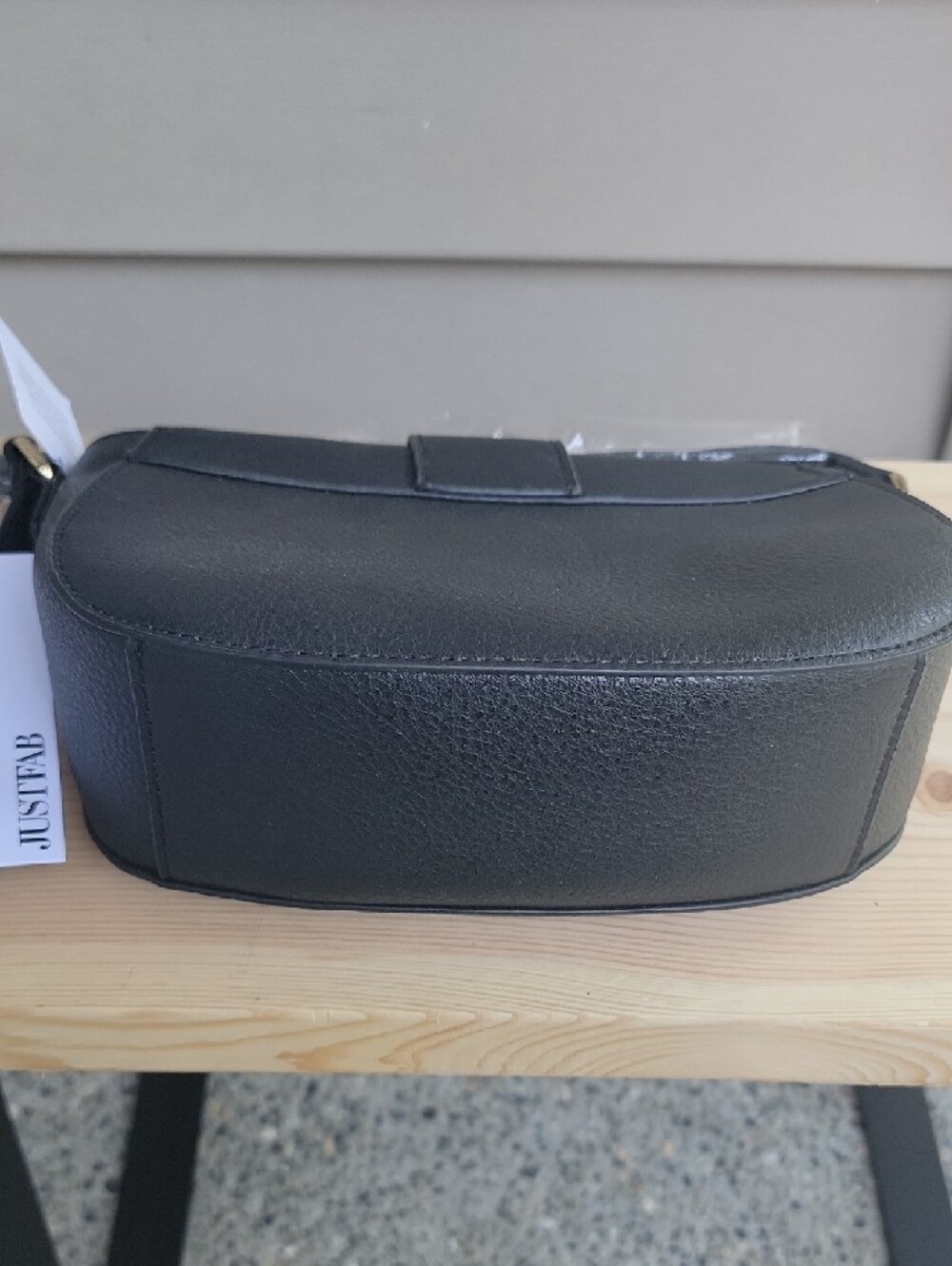 NWT Justfab Black Chain Accent Crossbody Bag - Picture 5 of 5